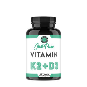 Just Pure Vitamin K2 + D3 - 60 Tablets &#40;30 Servings&#41;  | GNC